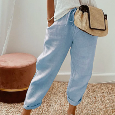 Anabel | Elastische Linnen Broek