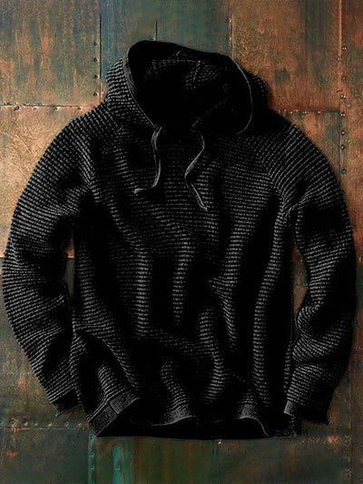 Wafel hoodie voor heren