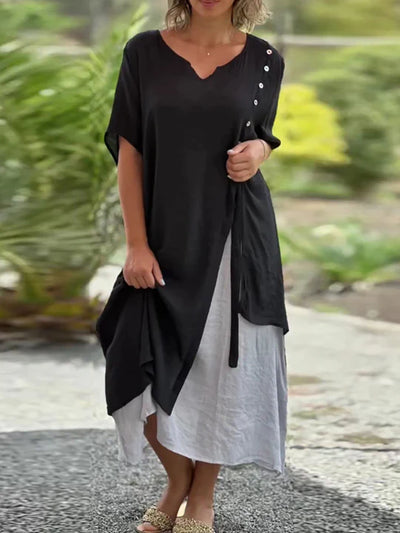 LAURA | VINTAGE V-HALS JURK
