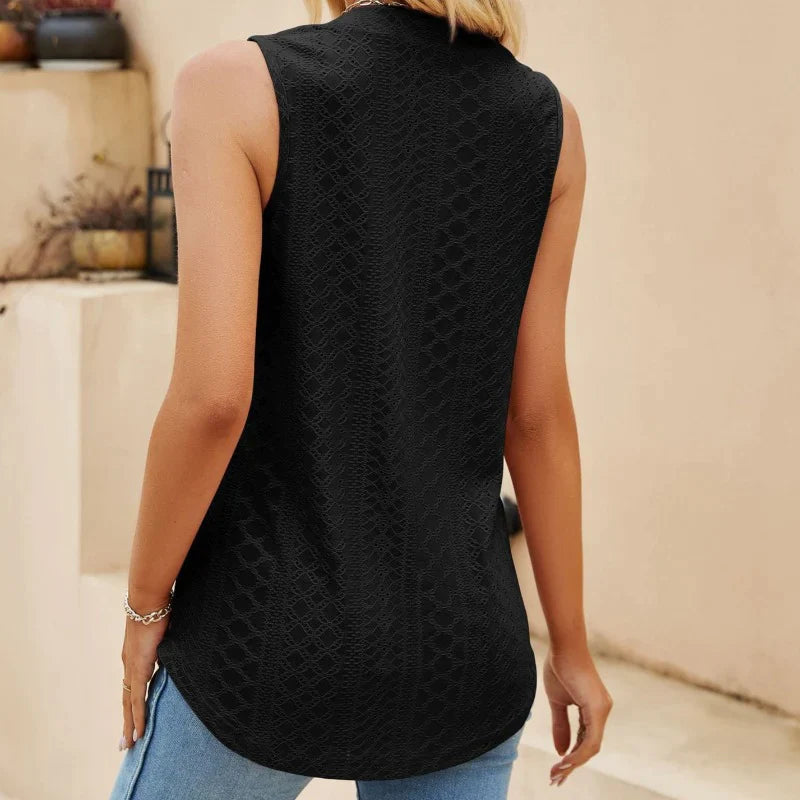 Milwa | Stijlvolle blouse met V-hals