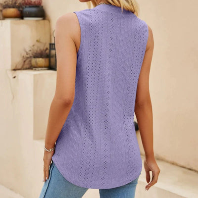 Milwa | Stijlvolle blouse met V-hals