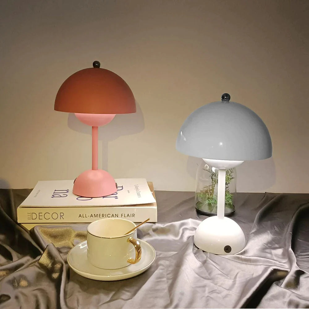 Draadloze paddenstoel lamp