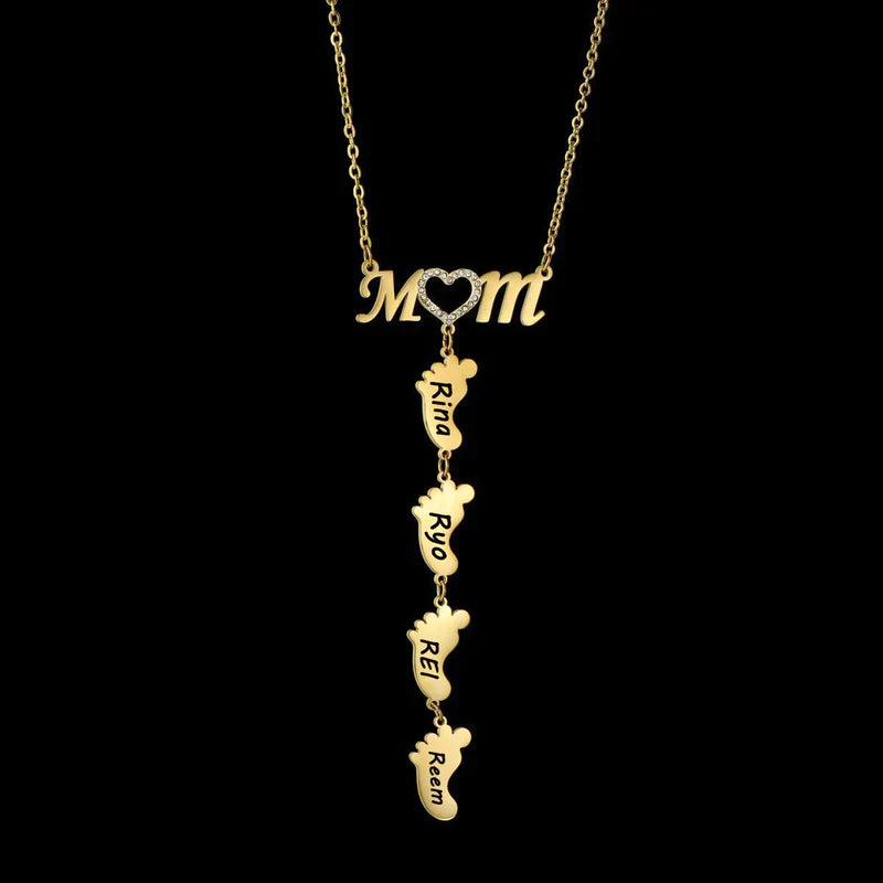 Mama's Love™ | Gepersonaliseerde Babyvoeten Ketting