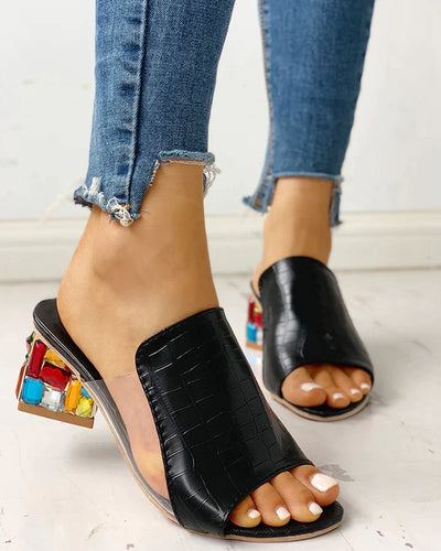 Sandalen met hoge hakken