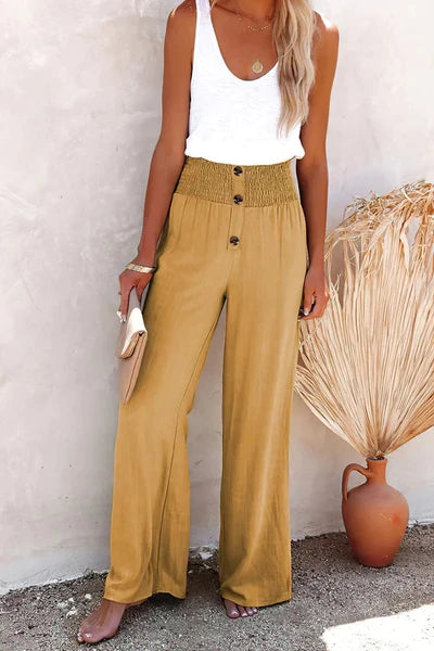 GILIAN™ | LINNEN BROEK MET HOGE TAILLE