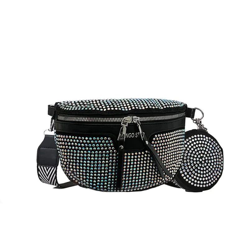 Strass schoudertas