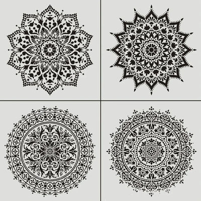 Yunani Decor | Mandala Stencil Muurkunst Set