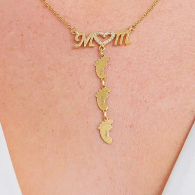 Mama's Love™ | Gepersonaliseerde Babyvoeten Ketting