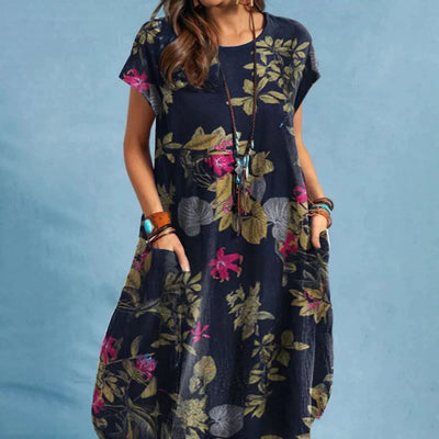 JANE | COMFORTABELE BLOEMEN RETRO VINTAGE JURK