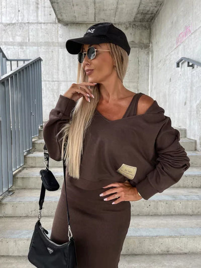 Sharon | Jurk en sweater set