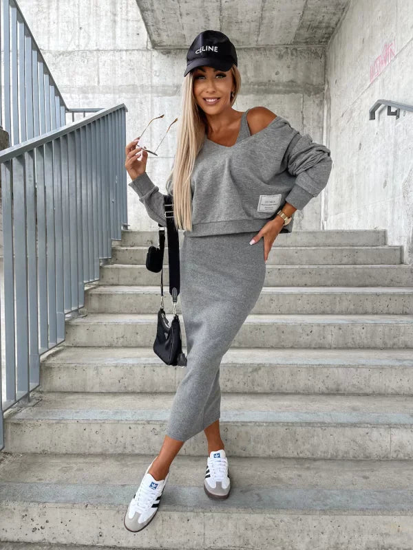 Sharon | Jurk en sweater set
