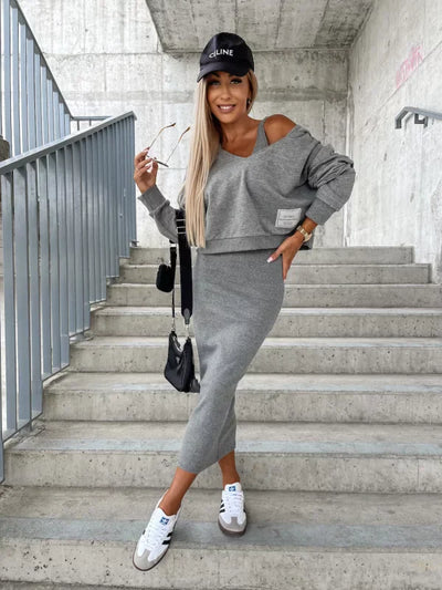 Sharon | Jurk en sweater set