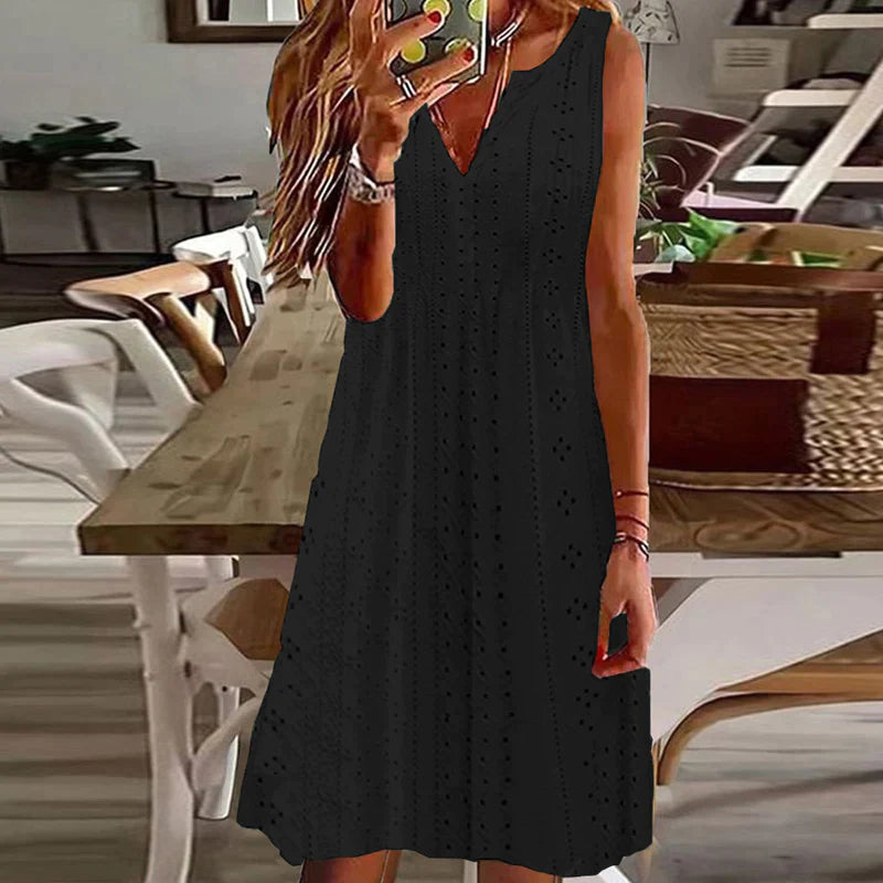 Sophie | Stijlvolle V-hals Zomerjurk