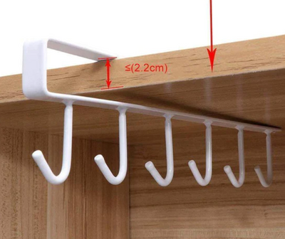 Hanger met 6 haken | Voor planken