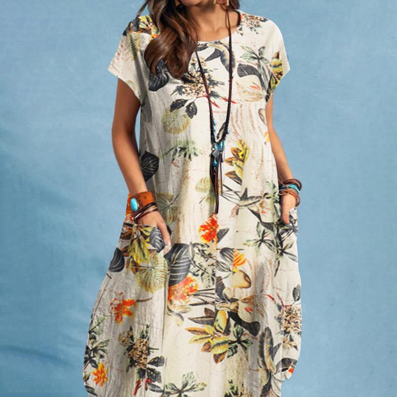 JANE | COMFORTABELE BLOEMEN RETRO VINTAGE JURK
